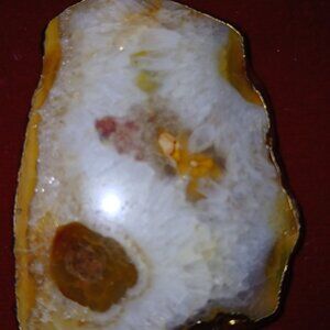 Jewelry-Geode-Agatized Coral pendant